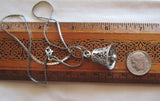 Sterling Silver Filigree Bell Vintage Pendant Necklace