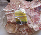 Bumble Bee Jasper Natural Crystal Pendant Necklace