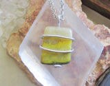 Bumble Bee Jasper Natural Crystal Pendant Necklace