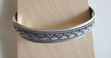 Vintage 925 Sterling Silver Braided Cuff Bracelet