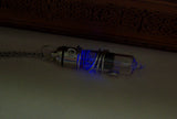 Light Up Blue Vintage Vacuum Tube Steampunk Pendant