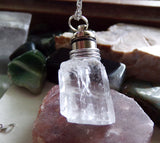 LED Color Change Light Up Ice Calcite Crystal Pendant Necklace