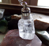 LED Color Change Light Up Ice Calcite Crystal Pendant Necklace