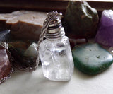 LED Color Change Light Up Ice Calcite Crystal Pendant Necklace