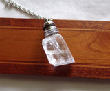 LED Color Change Light Up Ice Calcite Crystal Pendant Necklace