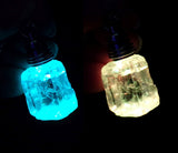 LED Color Change Light Up Ice Calcite Crystal Pendant Necklace