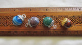 Botswana Agate Gemstone Silver Acorn Pendant Necklace