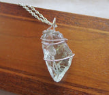 Green Prasiolite Amethyst Natural Gemstone Pendant Necklace