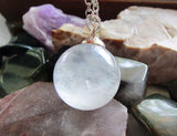 Aqua Aura Mystic Quartz Crystal Sphere Pendant Necklace