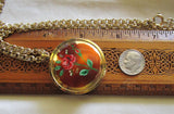 Vintage Ernest Borel Gold Kaleidoscope Cocktail Pendant Watch