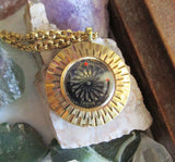 Vintage Ernest Borel Gold Kaleidoscope Cocktail Pendant Watch