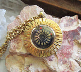 Vintage Ernest Borel Gold Kaleidoscope Cocktail Pendant Watch