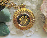 Vintage Ernest Borel Gold Kaleidoscope Cocktail Pendant Watch