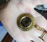 Vintage Ernest Borel Gold Kaleidoscope Cocktail Pendant Watch