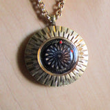 Vintage Ernest Borel Gold Kaleidoscope Cocktail Pendant Watch