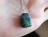 Chrysocolla Natural Polished Stone Pendant Necklace