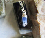 Blue Dumortierite Quartz Crystal Pendant Necklace