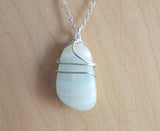 Green Pistachio Calcite Natural Crystal Gemstone Pendant Necklace