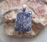 Lepidolite Natural Polished Gemstone Pendant Necklace