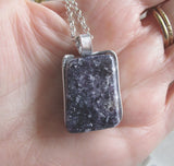 Lepidolite Natural Polished Gemstone Pendant Necklace