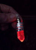 Red Light Up Natural LED Quartz Point Crystal Pendant Necklace