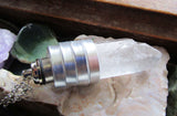 Ultraviolet LED Natural Quartz Light Up Crystal Pendant Necklace