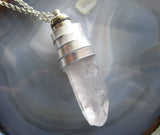 Ultraviolet LED Natural Quartz Light Up Crystal Pendant Necklace