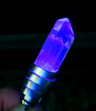 Ultraviolet LED Natural Quartz Light Up Crystal Pendant Necklace