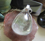 Lodolite Scenic Quartz Natural Crystal Pendant Necklace