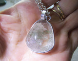 Lodolite Scenic Quartz Natural Crystal Pendant Necklace