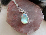 Welo Opal Natural Gemstone Sterling Silver Pendant Necklace