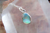 Welo Opal Natural Gemstone Sterling Silver Pendant Necklace