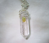 Quartz Crystal Natural Welo Opal Gemstone Pendant Necklace