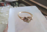 Black Hills Gold Leaf Butterfly Vintage Ring 10K