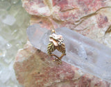 Black Hills Gold Leaf Butterfly Vintage Ring 10K