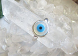 Evil Eye Mother of Pearl Sterling Silver Ring