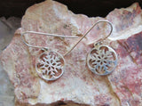Sterling Silver Snowflake Dangle Earrings
