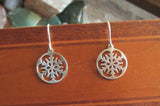 Sterling Silver Snowflake Dangle Earrings