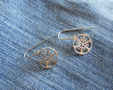Sterling Silver Snowflake Dangle Earrings