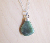 Vesuvianite Natural Green Crystal Pendant Necklace