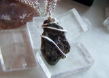 Fossil Shell Natural Agate Wire Wrapped Stone Pendant