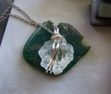 Natural Prasiolite Green Amethyst Gemstone Pendant Necklace