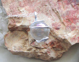 Opal Aura Wire Wrapped Quartz Crystal Ball Pendant Necklace