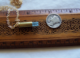 Aquamarine Crystal Gemstone Bullet Jewelry Pendant