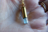 Aquamarine Crystal Gemstone Bullet Jewelry Pendant