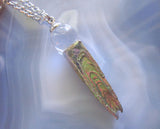 Iridescent Bismuth Crystal Ball Tower Pendant Necklace