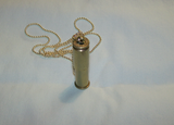 Brass Keepsake Capsule Bullet Jewelry Pendant Necklace