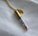 Rainbow Chakra Gemstone Keepsake Bullet Pendant