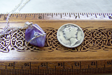 Natural Lavender Charoite Gemstone Wire Wrapped Pendant