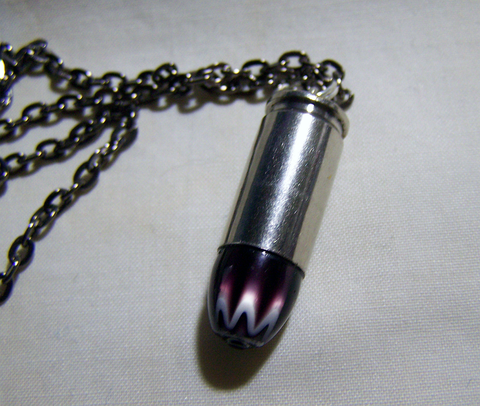 Rosetta Star Glass Chevron Bead Bullet Jewelry Pendant